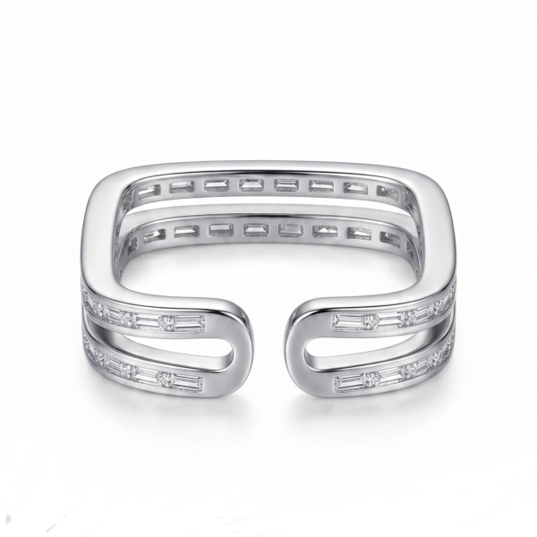 925 Silver CZ Bold Cocktail Ring