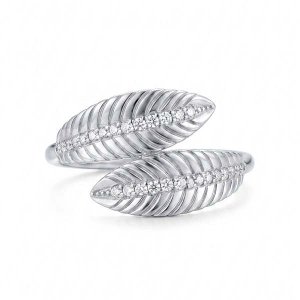 925 Silver CZ Elongated Ring