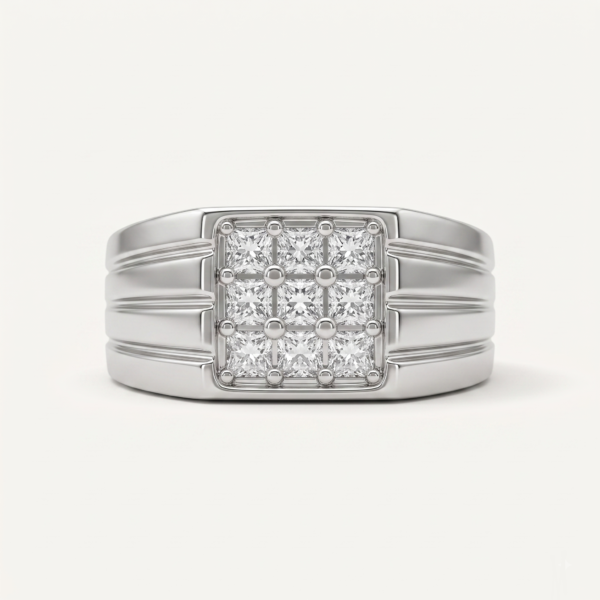 925 Silver Full Pavé Statement Ring