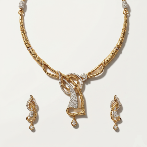 Gold Drop Necklace Set